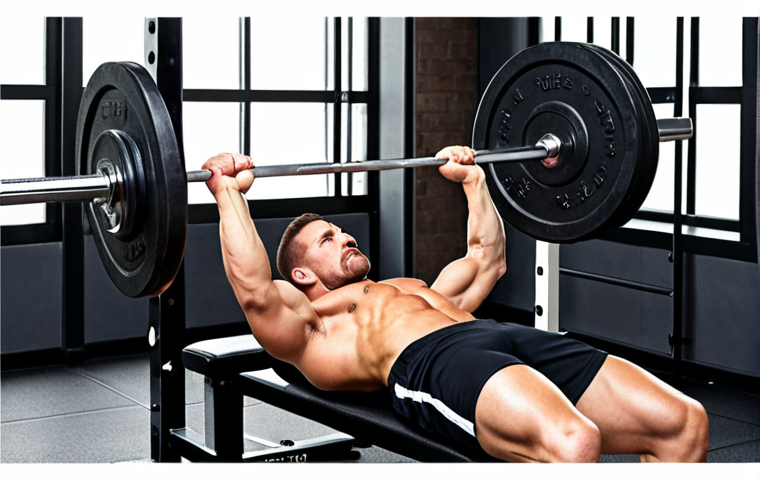 **A personal trainer working with a client in a gym, demonstrating proper form for a weightlifting exercise. Focus on the trainer's guidance and the client's effort. Background elements should include gym equipment and motivational posters.**